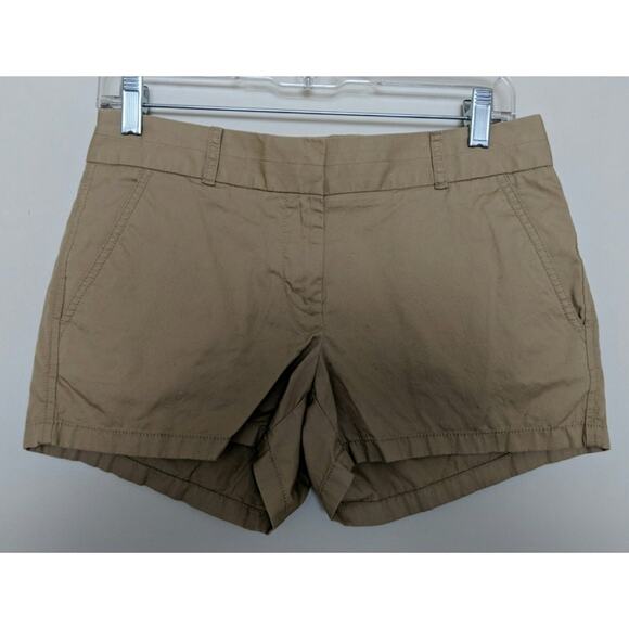 J. Crew Factory 3" Chino Shorts Tan Khaki Casual Walking Hiking 2 - Picture 1 of 6